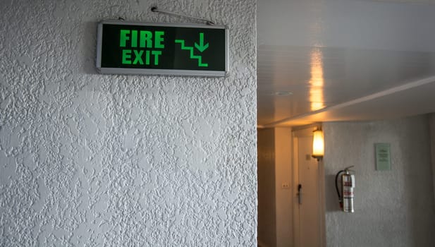 stairwell fire escape in a modern building