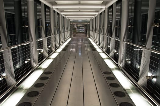 Travelator Tunnel in Airport Concourse
