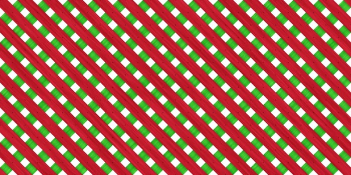Christmas Seamless Wood Lattice Background. Diagonal Wooden Planks Fence Panel Texture. Decorative Outdoor Exterior Backdrop.