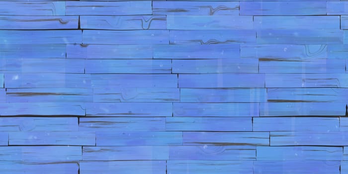 Seamless Blue Wooden Planks Wall Texture. Wood Pieces Panel Background. 3d Rendering. 3d illustration.