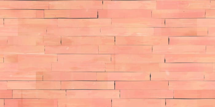 Seamless Peach Wooden Planks Wall Texture. Wood Pieces Panel Background. 3d Rendering. 3d illustration.