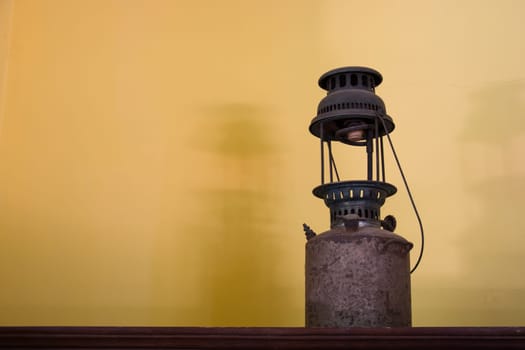 Old lantern on the wall