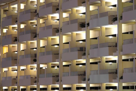 New modern building with hotel, outdoor view