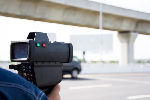 catch speeding drivers with a radar gun