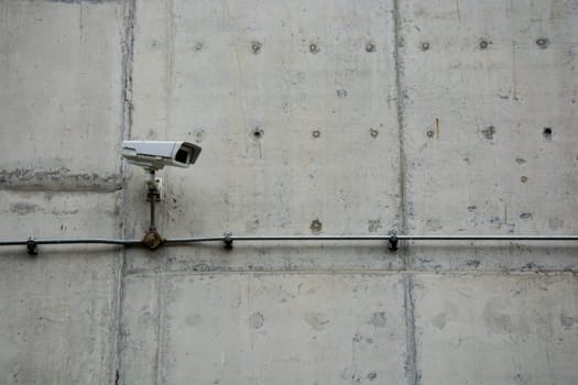CCTV camera or surveillance operating with electric door in back