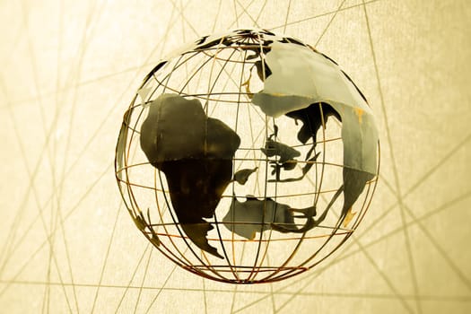 worldwide or global business in contemporary modern style