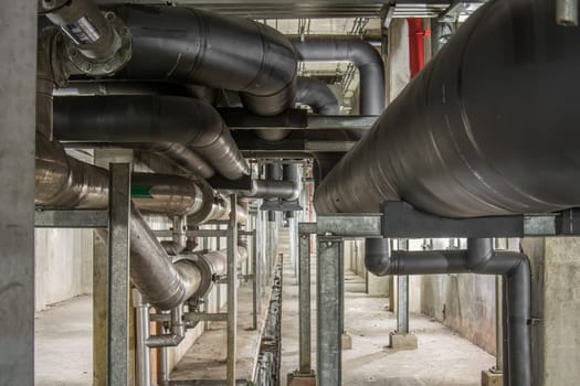 Big pipe under the building underground