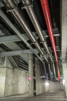 Big pipe under the building underground