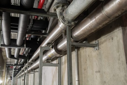 Big pipe under the building underground