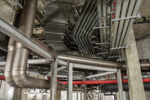 Big pipe under the building underground