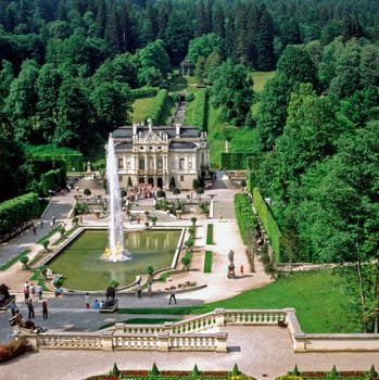 Gardens of Palace Linderhof in Bavaria, Germany