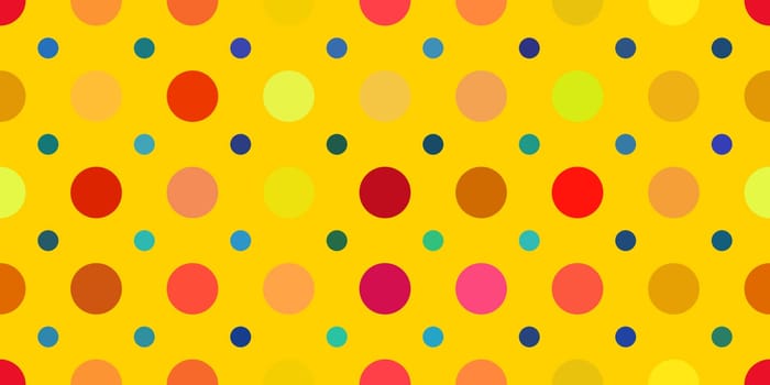 Yellow Dots Pattern Background. Retro Circles Backdrop. Balls Texture.