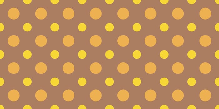 Brown Dots Pattern Background. Retro Circles Backdrop. Balls Texture.
