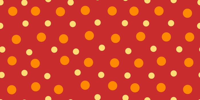 Red Dots Pattern Background. Retro Circles Backdrop. Balls Texture.