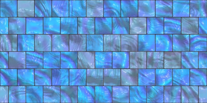 Sky Blue Modern Tiled Ceramic Mosaic Tiles Material Texture. Good for Interior Design