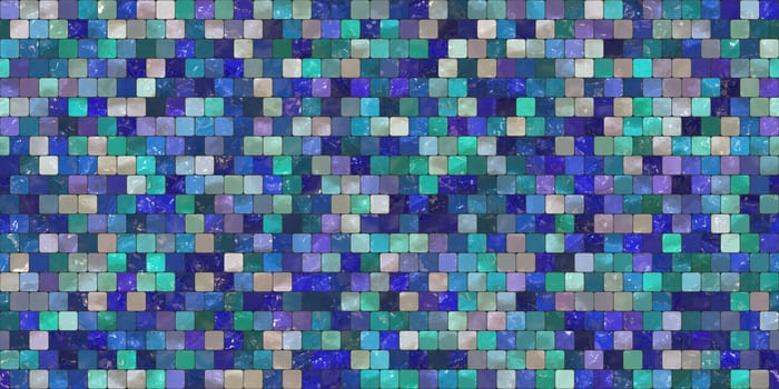 Royal Blue Modern Tiled Ceramic Mosaic Tiles Material Texture. Good for Interior Design