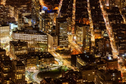 Aerial view of SOHO Chinatown in Lower Manhattan New York city New York States United States. United States Landmark Travel Destination and cityscape concept.