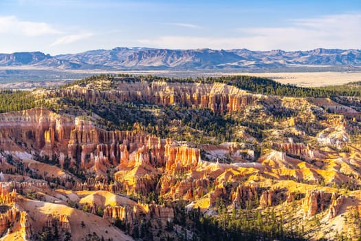 Landscape Hoodoos in Bryce Canyon National Park viewpoint in Utah United States. USA American National Park Landscape travel destinations and tourism concept.