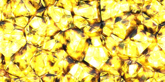 Yellow crystal gem wall background. Gemstone seamless pattern. Shiny colors rock stone texture.
