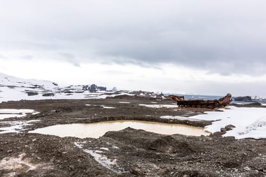 Beautiful landscape and scenery in Antarctica. Freezing