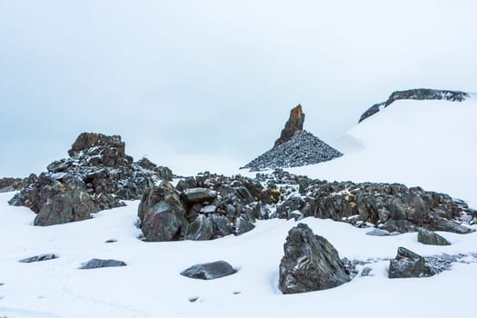 Beautiful landscape and scenery in Antarctica. Freezing