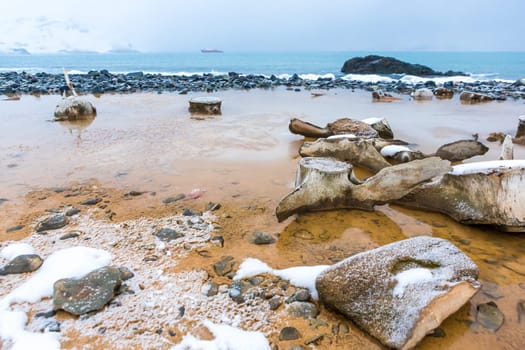 Beautiful landscape and scenery in Antarctica. Freezing