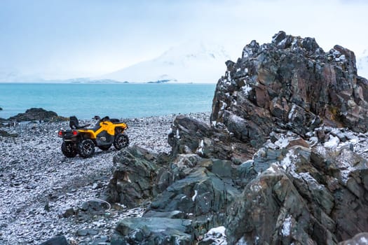 Beautiful landscape and scenery in Antarctica. Freezing