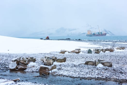 Beautiful landscape and scenery in Antarctica. Freezing