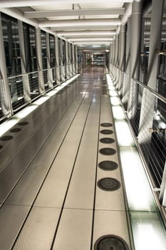 Travelator Tunnel in Airport Concourse