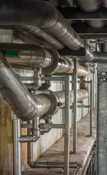 Big pipe under the building underground