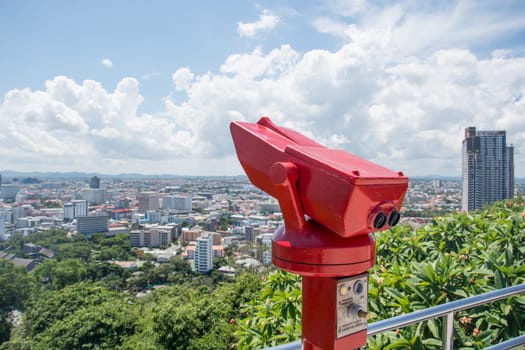 red camera Photo of Aerial zoom at pattaya