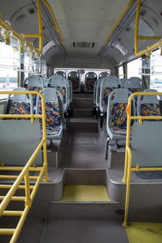 Interior of  bus