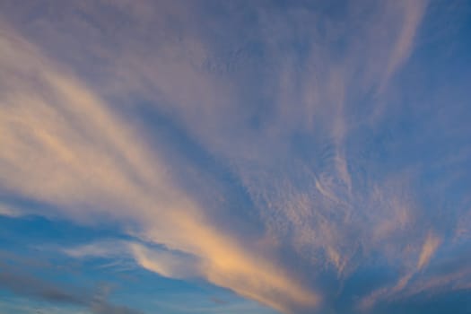 sky with clouds and sunset