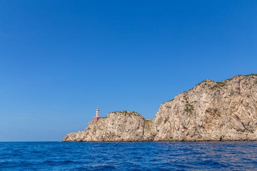 Capri island in a beautiful summer day in Italy