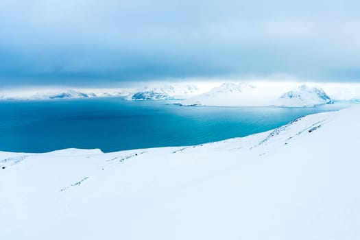 Beautiful landscape and scenery in Antarctica. Freezing