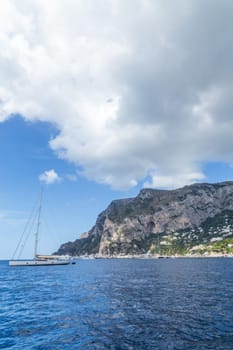 Capri island in a beautiful summer day in Italy