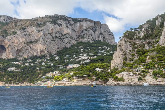 Capri island in a beautiful summer day in Italy