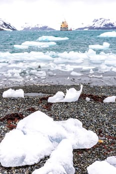 Beautiful landscape and scenery in Antarctica. Freezing