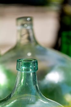 bottles in a winery