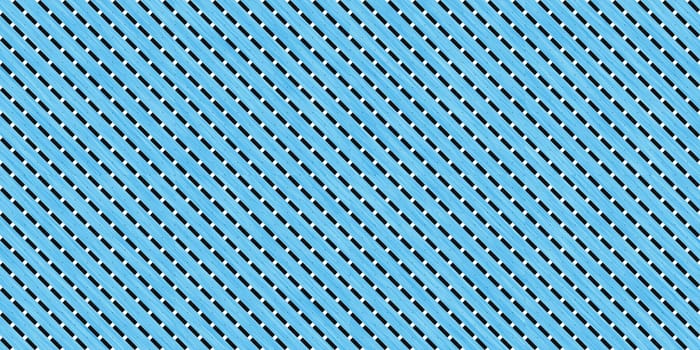 Seamless Blue Dark Wood Lattice Background. Diagonal Wooden Planks Fence Panel Texture. Decorative Outdoor Exterior Backdrop.