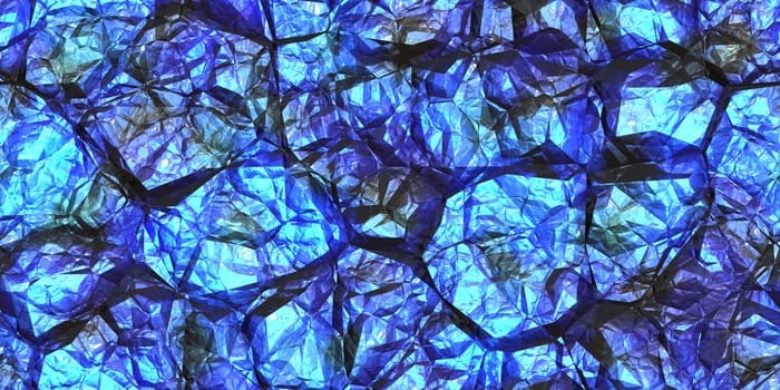 Blue gemstone seamless pattern. Shiny colors rock stone texture. Crystal gem wall background.