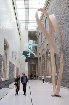 Dublin, Ireland - Feb 20th, 2020: National Gallery of Ireland new courtyard. Building Indoors