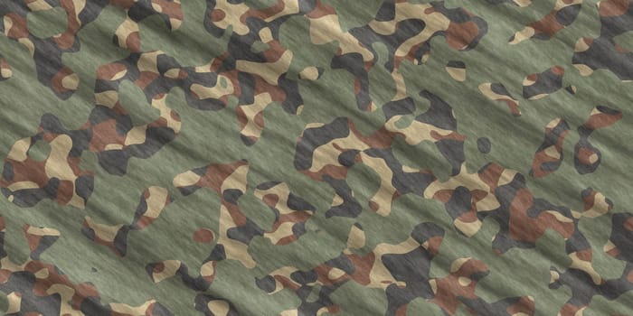 Green Army Camouflage Background. Military Camo Clothing Texture. Seamless Combat Uniform.