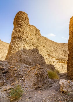 Scenic landscape in Hajar Mountains near Hatta, UAE
