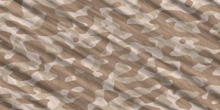 Desert Army Camouflage Background. Military Camo Clothing Texture. Seamless Combat Uniform.