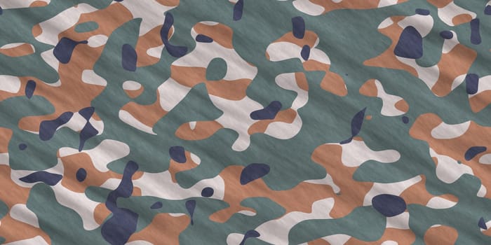 Army Camouflage Background. Military Camo Clothing Texture. Seamless Combat Uniform.