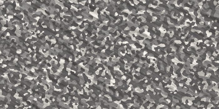 Gray Army Camouflage Background. Military Uniform Clothing Texture. Seamless Combat Uniform.