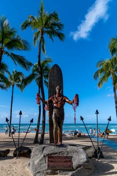 Duke Paoa Kahanamoku Statue,Waikiki Beach,Honolulu,Oahu,Hawaii