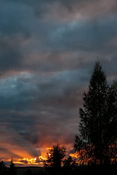 Sunset after storm