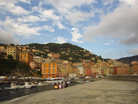 Harbor in Camogli, Italy